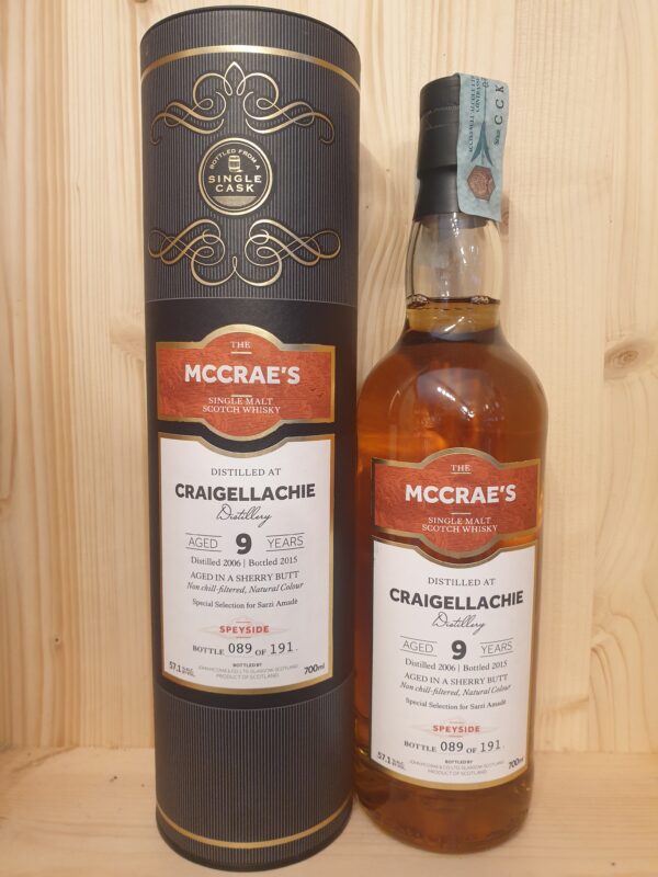 WHISKY CRAIGELLACHIE 2006 9 YO THE MCCRAE'S