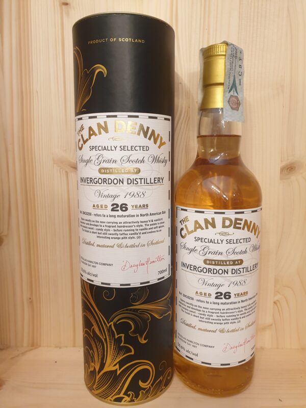 WHISKY INVERGORDON  1988 26 YO THE CLAN DENNY DOUGLAS HAMILTON